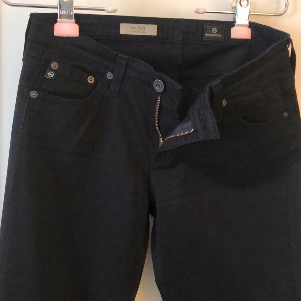 AG black heavy fabric jean style pants